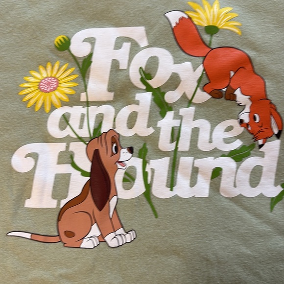 Disney Fox and the Hound Green T-Shirt - Picture 3 of 4